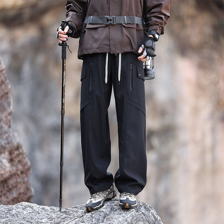 Multifunctional hiking pants for men with adjustable waist and practical pockets Lune London