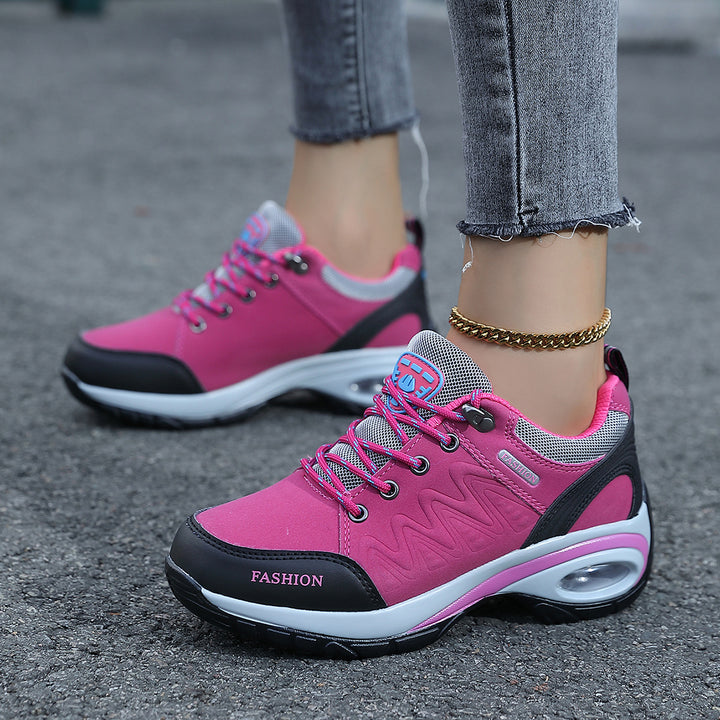 Women Padded Platform Sneakers with Air Cushioning and Ergonomic Comfort Footbed Amarae