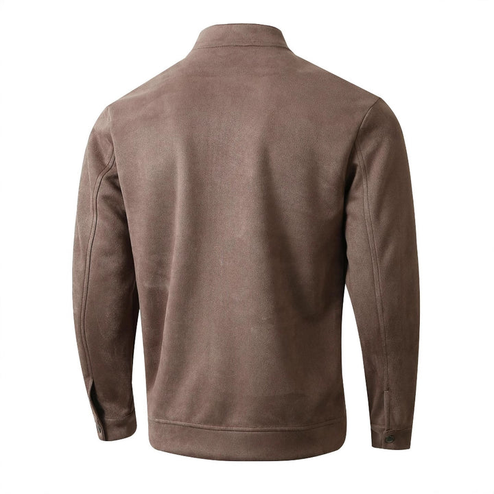 Fleece jacket for men with high collar and side pockets Lune London