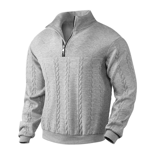 Men's high neck sweater with textured design Amarae