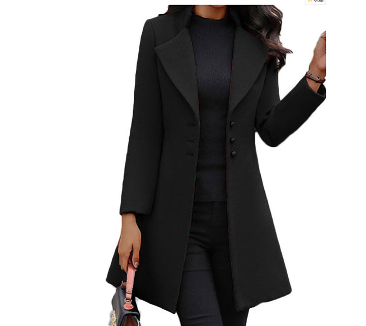 Ladies Elegant Wool Coat with Structured Cut Amarae