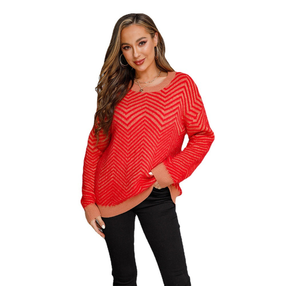 Pull pour femmes avec motif en chevrons Chic & Stil