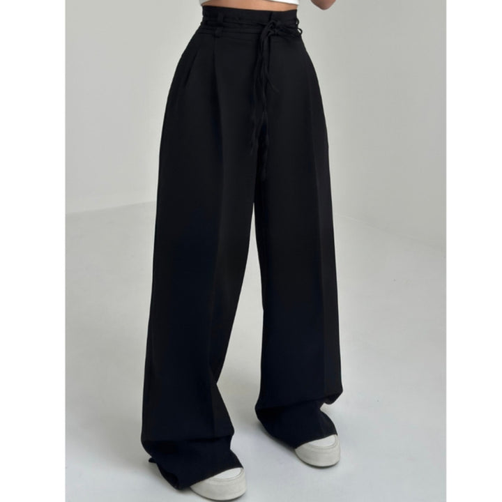 Pantalons plissés confortables pour femmes avec taille élastique Chic & Stil
