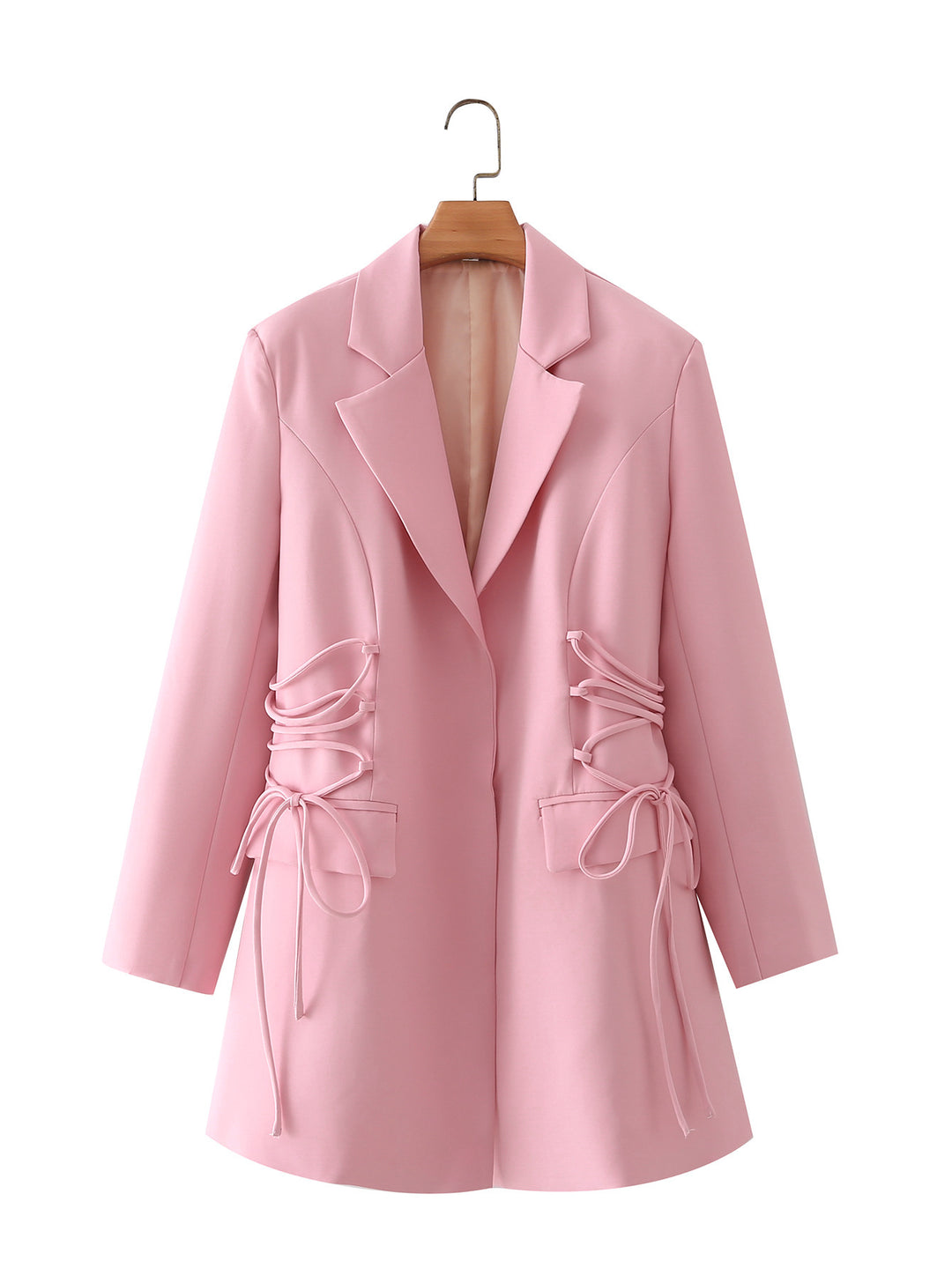 Trendy women's jacket with refined lace details and practical pockets Lune London