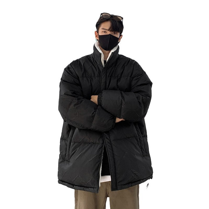 Oversized down jacket for men with high collar and elastic cuffs Lune London