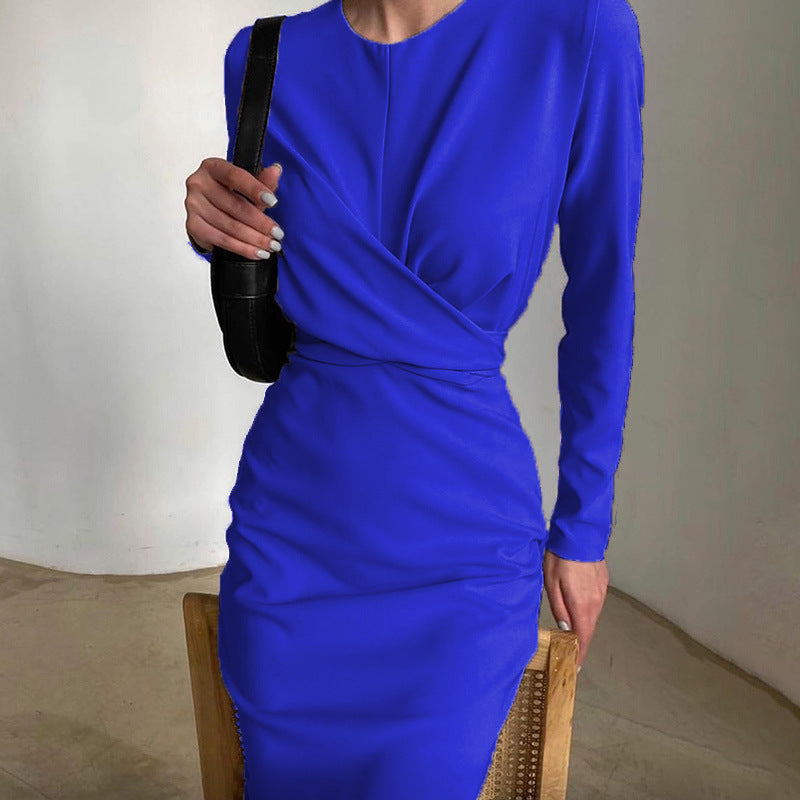 Fitted wrap dress for women with long sleeves and elegant cut Lune London