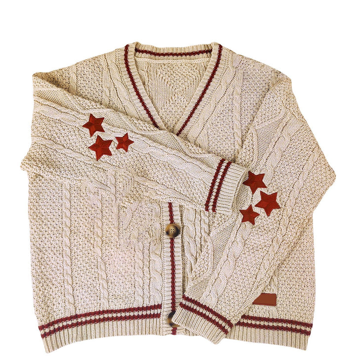 Gilet en tricot épais pour femmes avec motif en câble moderne et élégants détails de boutons Chic & Stil