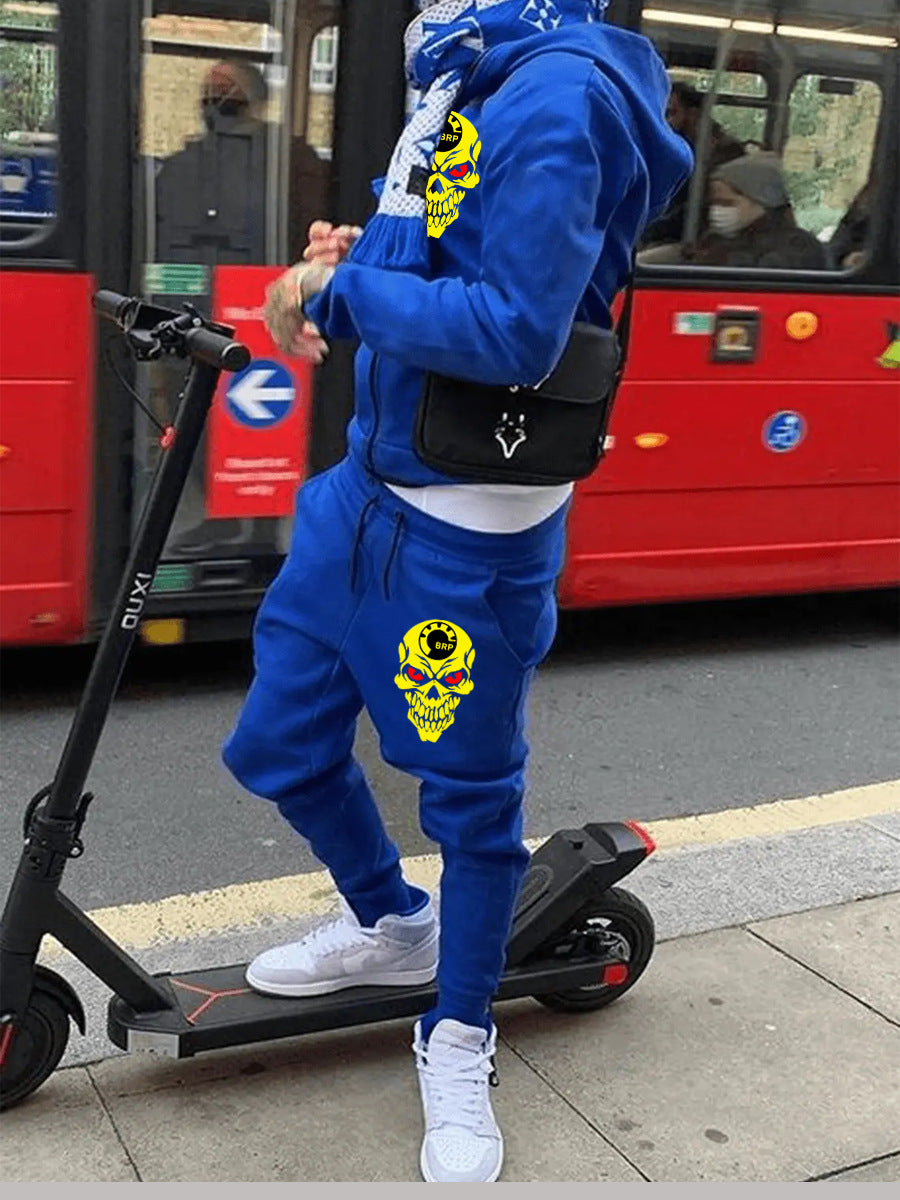 Men's hoodie with a unique skull design Amarae