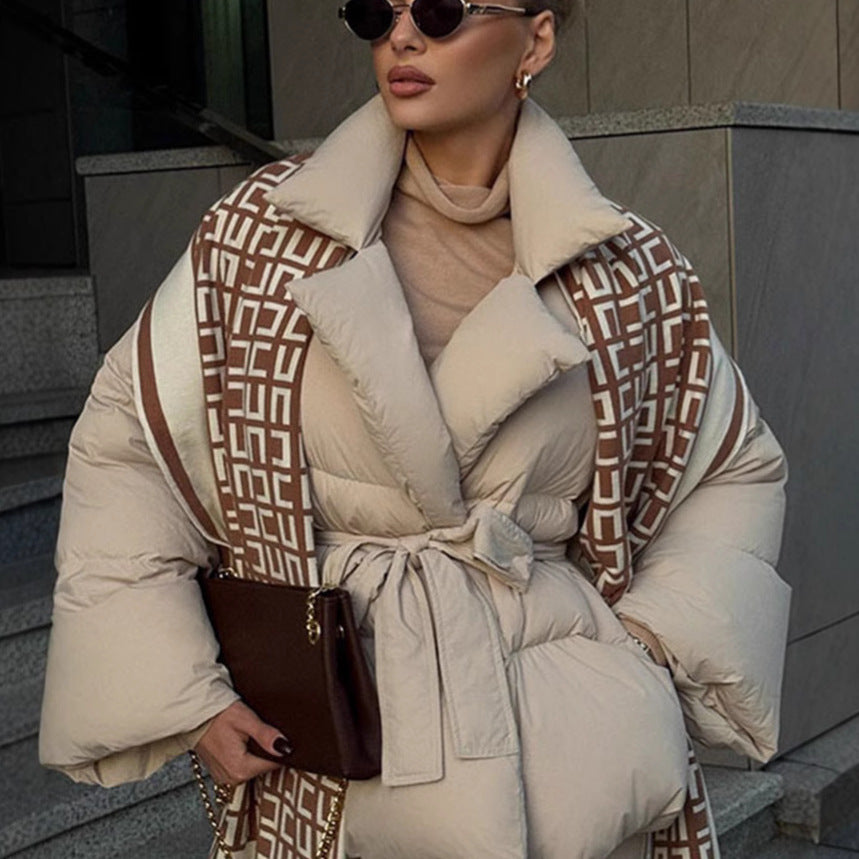 Veste matelassée moderne pour femmes avec ceinture à la taille Chic & Stil