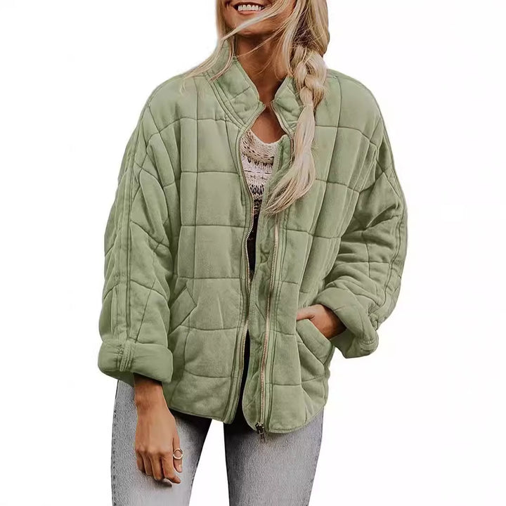 Quilted hooded jacket for women with zipper and pockets Amarae