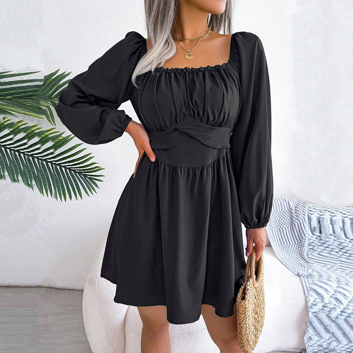 Robe mini femme avec corsage froncé et longues manches bouffantes Chic & Stil