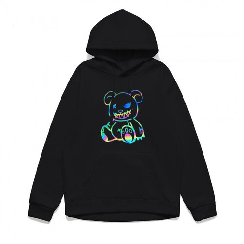 Ladies hoodie sweatshirt with cool bear motif and comfortable fit Chic & Stil
