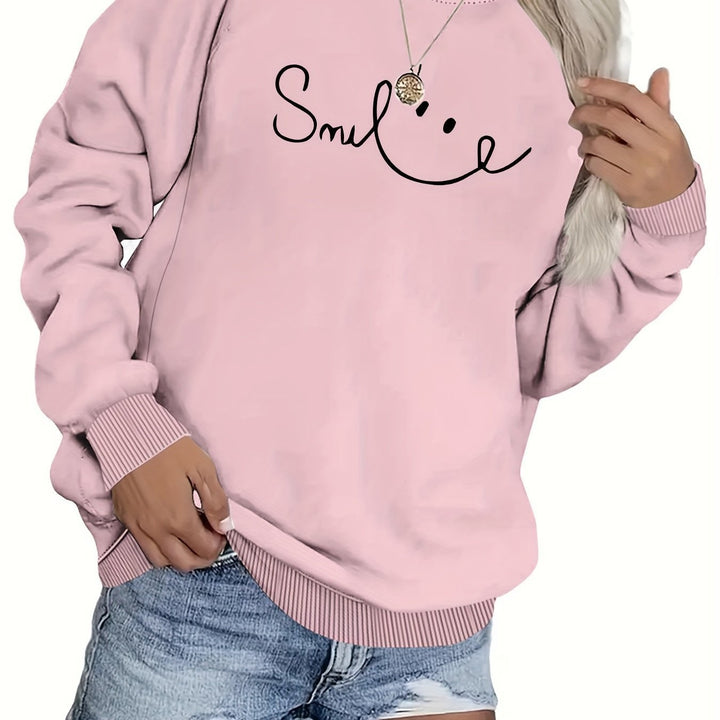 Sweat-shirt pour femmes avec lettrage décontracté et coupe confortable Chic & Stil