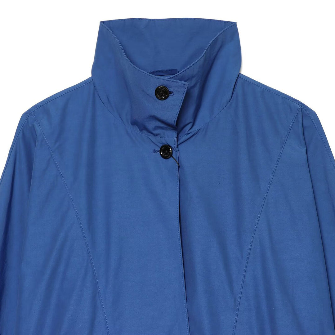 Women's Light Cropped Transitional Jacket with High Stand-Up Collar, Tailored Drawstring and Patch Pockets Amarae