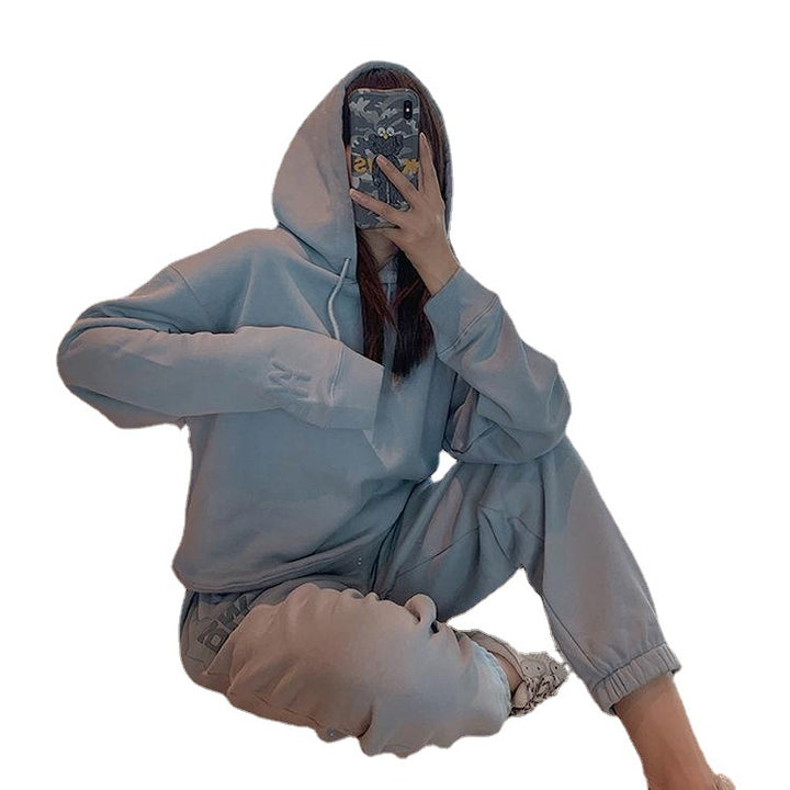 Women's Sporty Fleece Hoodie Set with Soft Inner Lining Chic & Stil