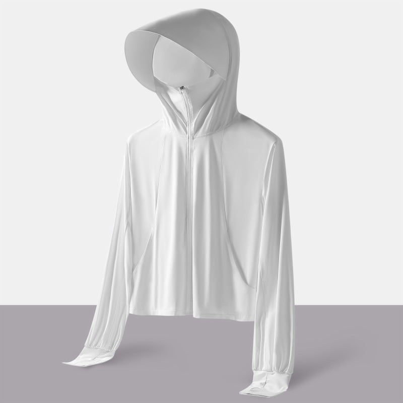 Ladies Breathable Sports Jacket with Hood and Zipper Lune London