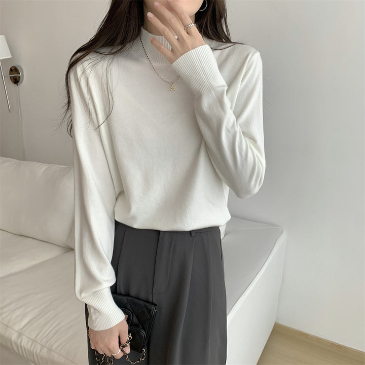 Femme Pull Élégant Col Roulé en matériau tricoté de haute qualité Chic & Stil