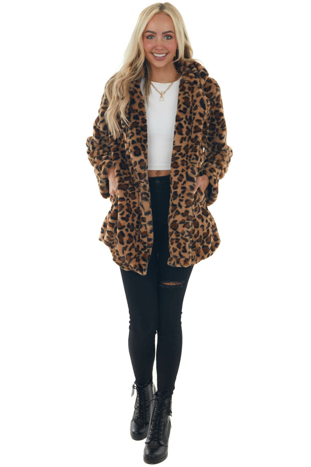 Lune London leopard print puffer jacket for women