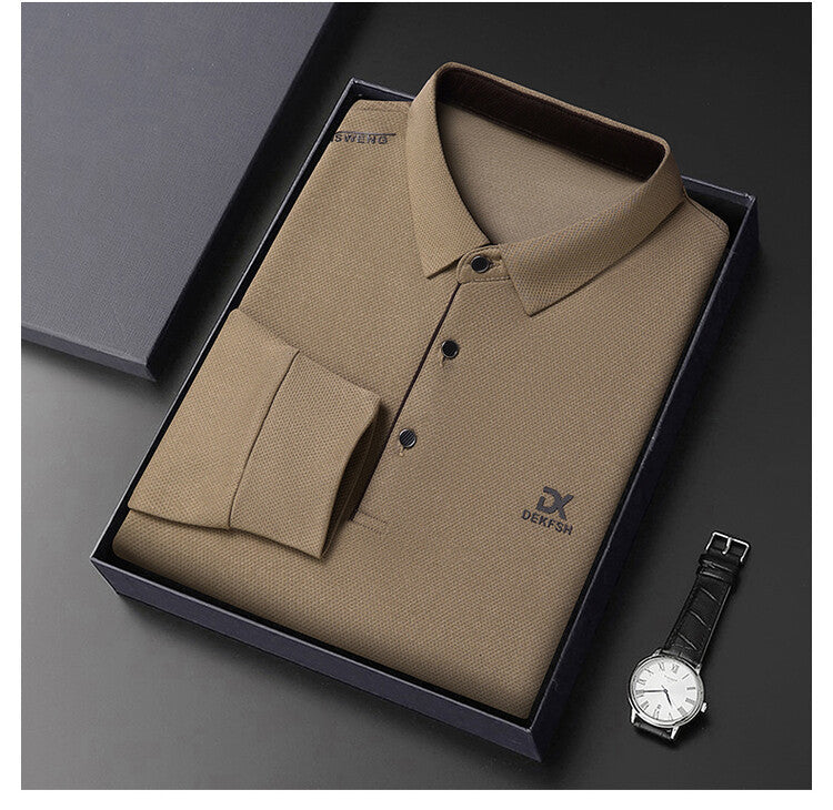 Men's polo with high-quality texture and modern collar Lune London