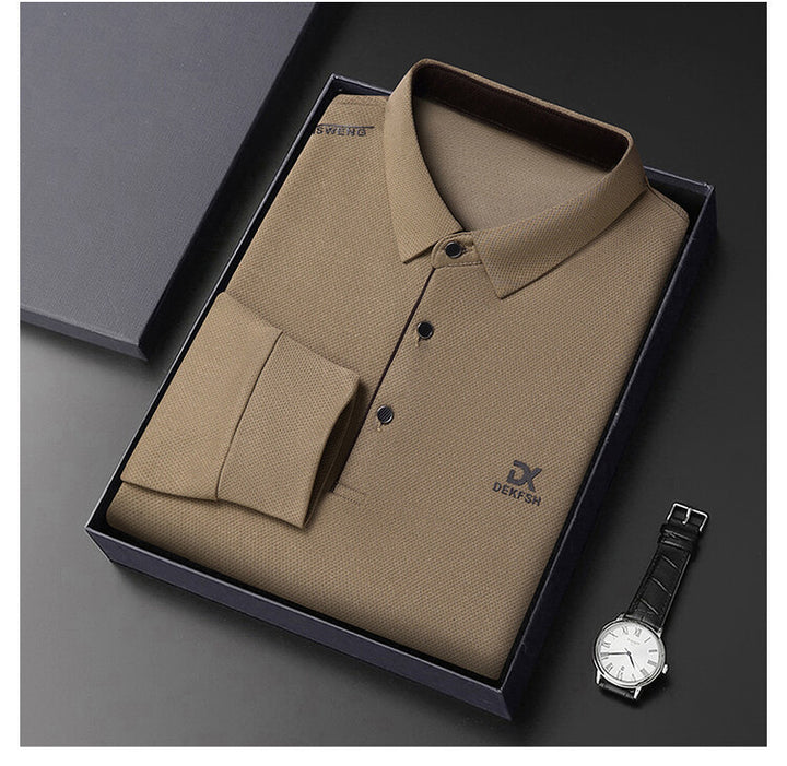 Men's polo with high-quality texture and modern collar Lune London