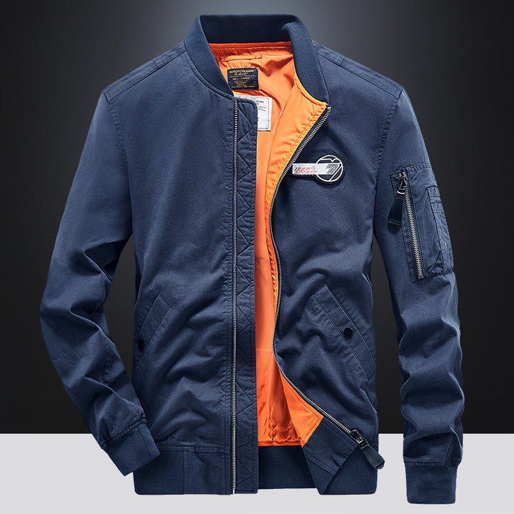 Men's bomber jacket with practical zip pockets and innovative inner lining Lune London