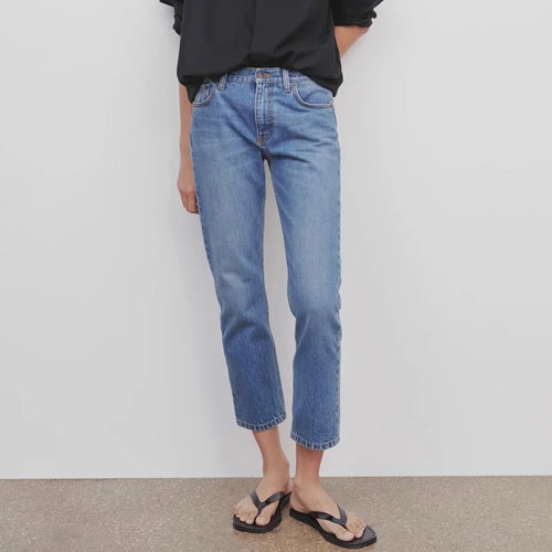 Jeans taille haute pour femmes dans une coupe décontractée Chic & Stil