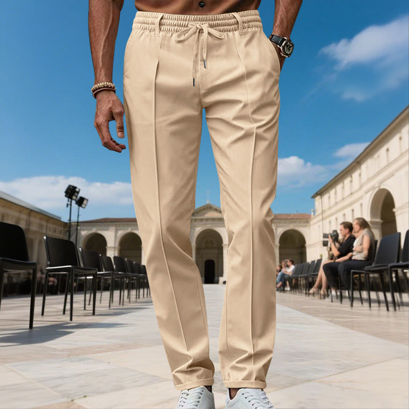Men's elegant casual pants with elastic waistband and modern pockets Lune London