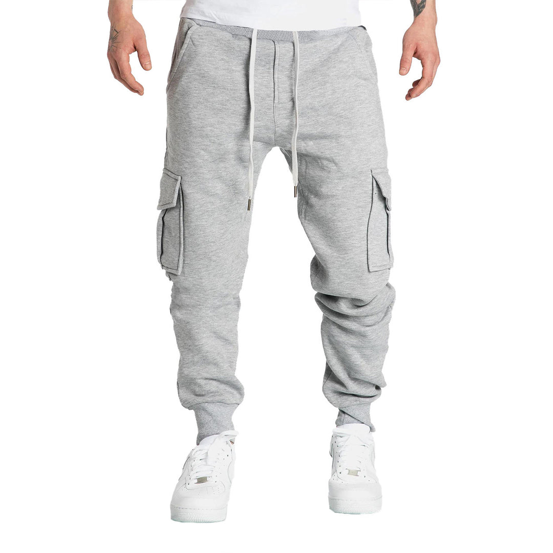 Men's cargo jogger pants with elastic waist and practical side pockets Lune London