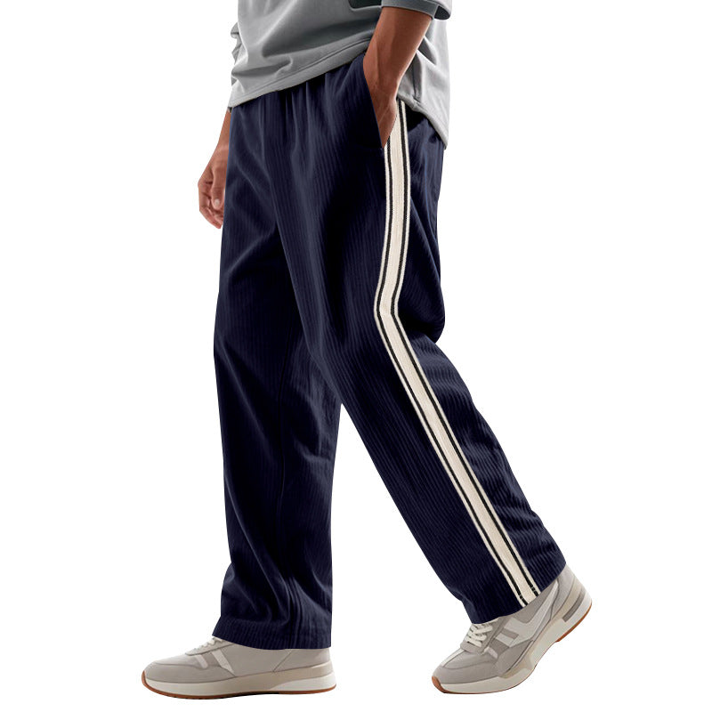 Lune London men's casual sports pants with side stripes