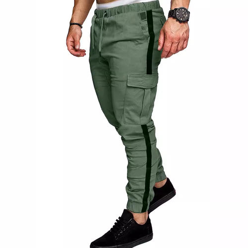 Men's cargo pants with elastic waist and versatile side pockets Amarae