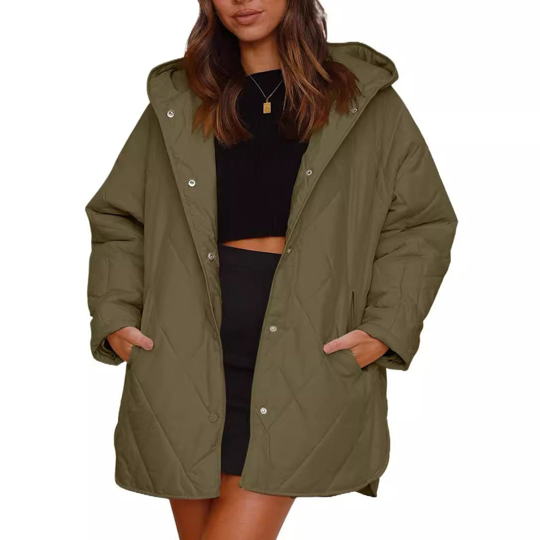 Lune London Women’s Quilted Winter Jacket with Hood