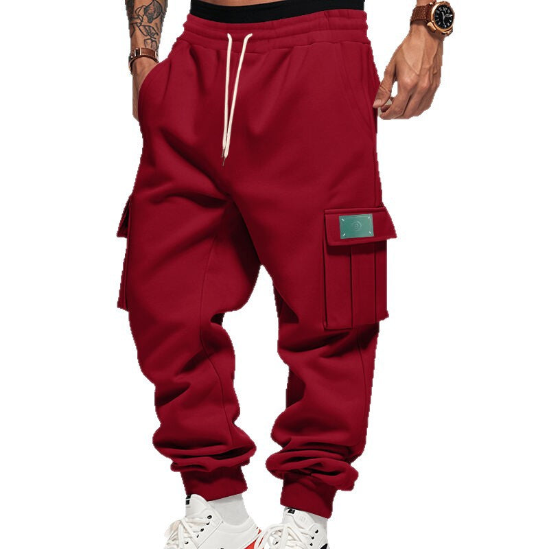Men's cargo jogger pants with elastic waistband and practical pockets Lune London