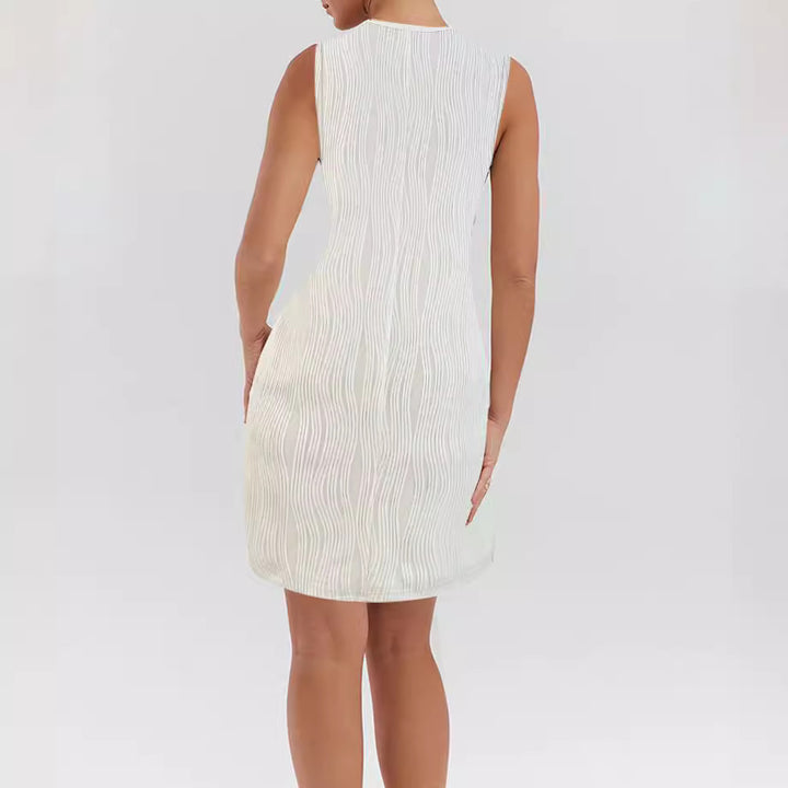 Women's beach dress with a modern wave pattern Lune London