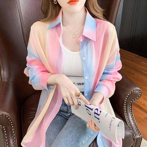 Chemisier d'overshirt aéré et coloré pour femmes Chic & Stil
