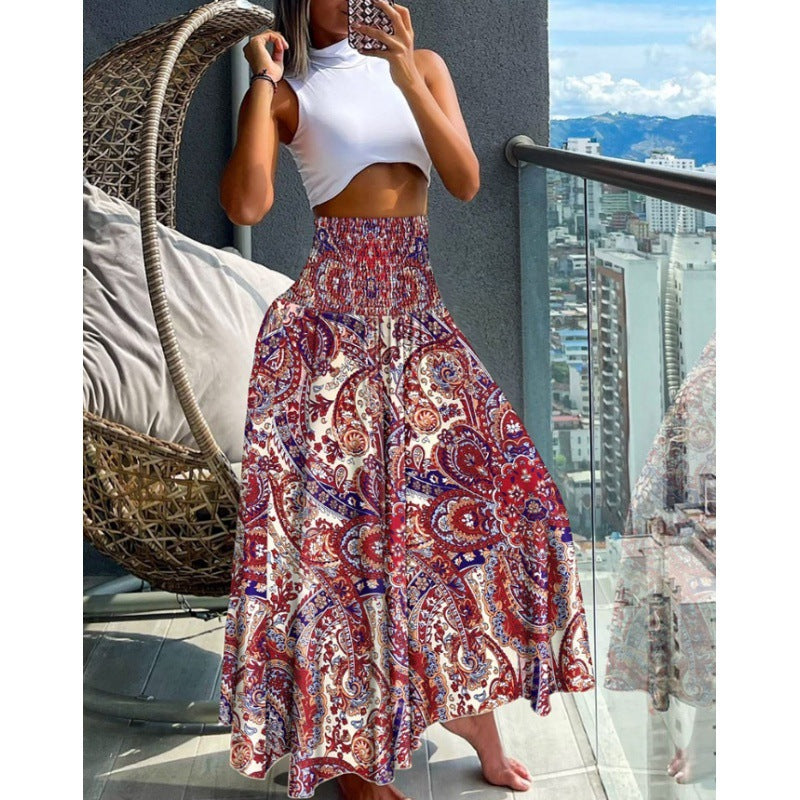 Women Bohemian Chic Maxi Skirt
