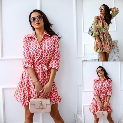 A-line shirt dresses for women with belt detail Amarae