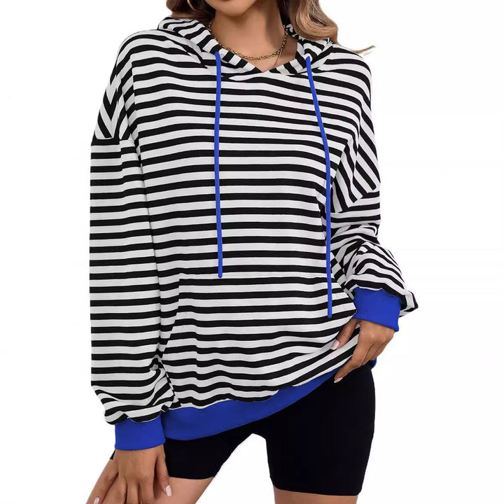 Casual hoodie for ladies with colorful striped pattern Amarae