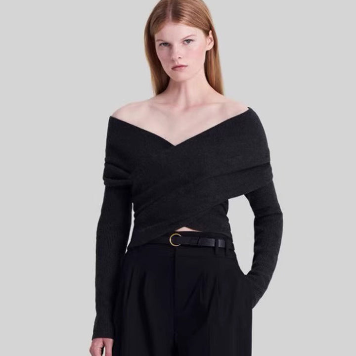 Women Oversized Wrap Sweater Chic & Stil