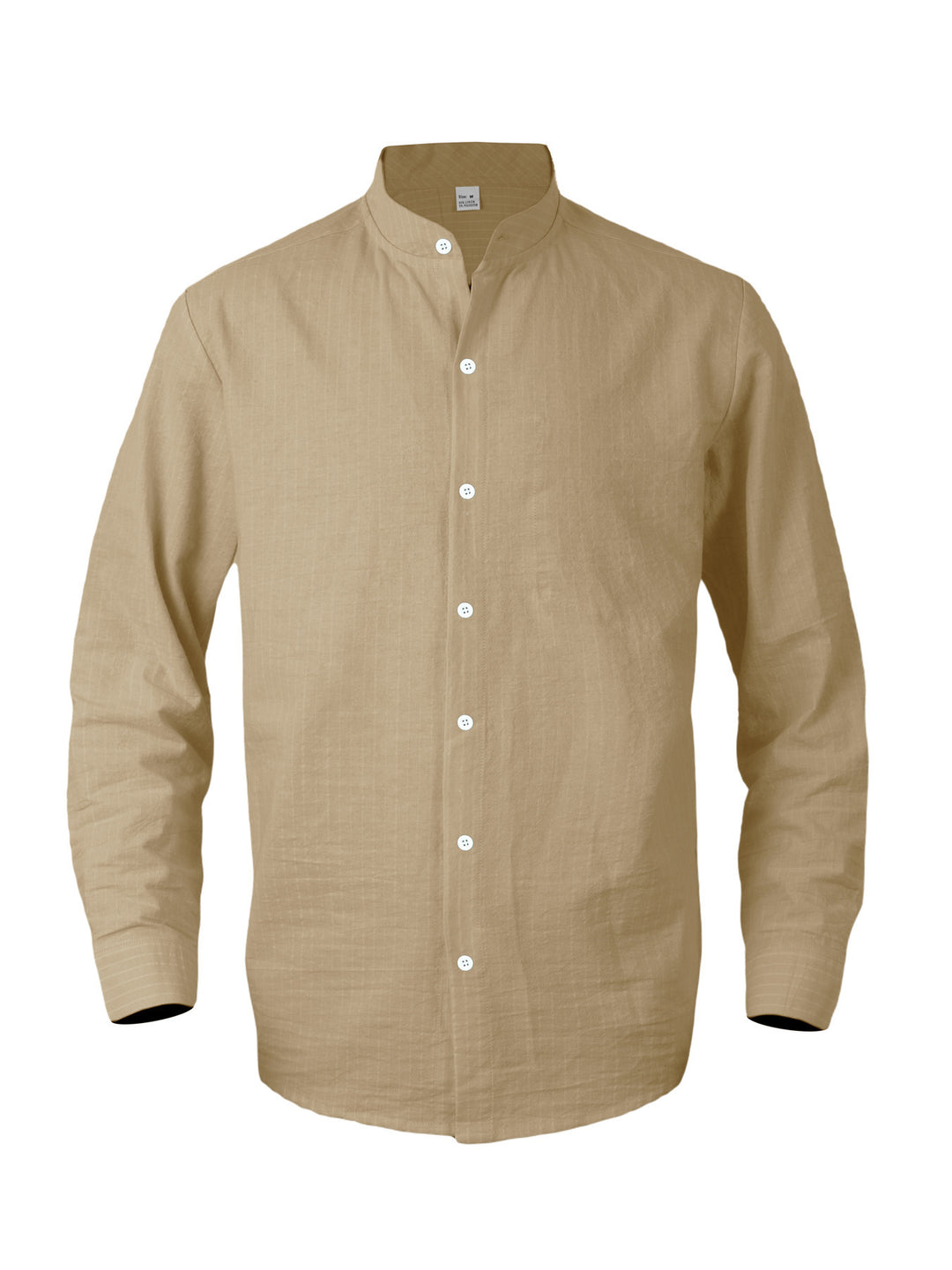 Men's modern shirt with narrow stripes and stand-up collar Lune London