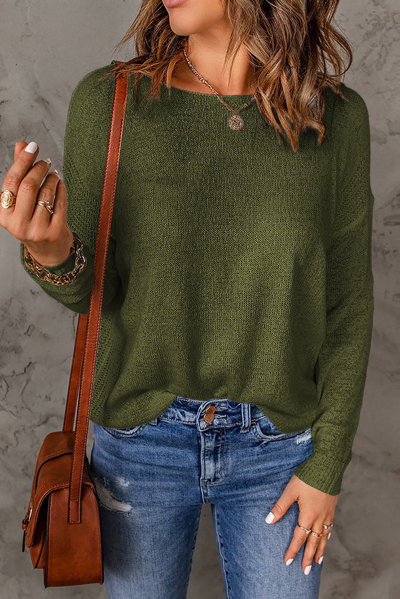 Womens casual sweater in soft knit material with loose fit Lune London