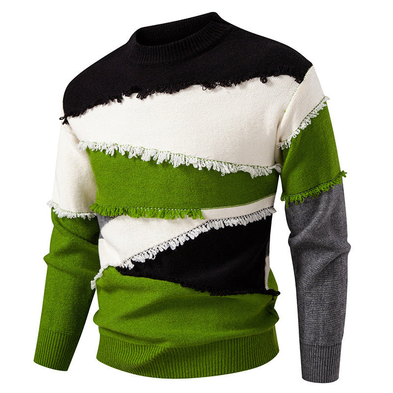 Fashionable men's sweater with a unique fringe design Lune London