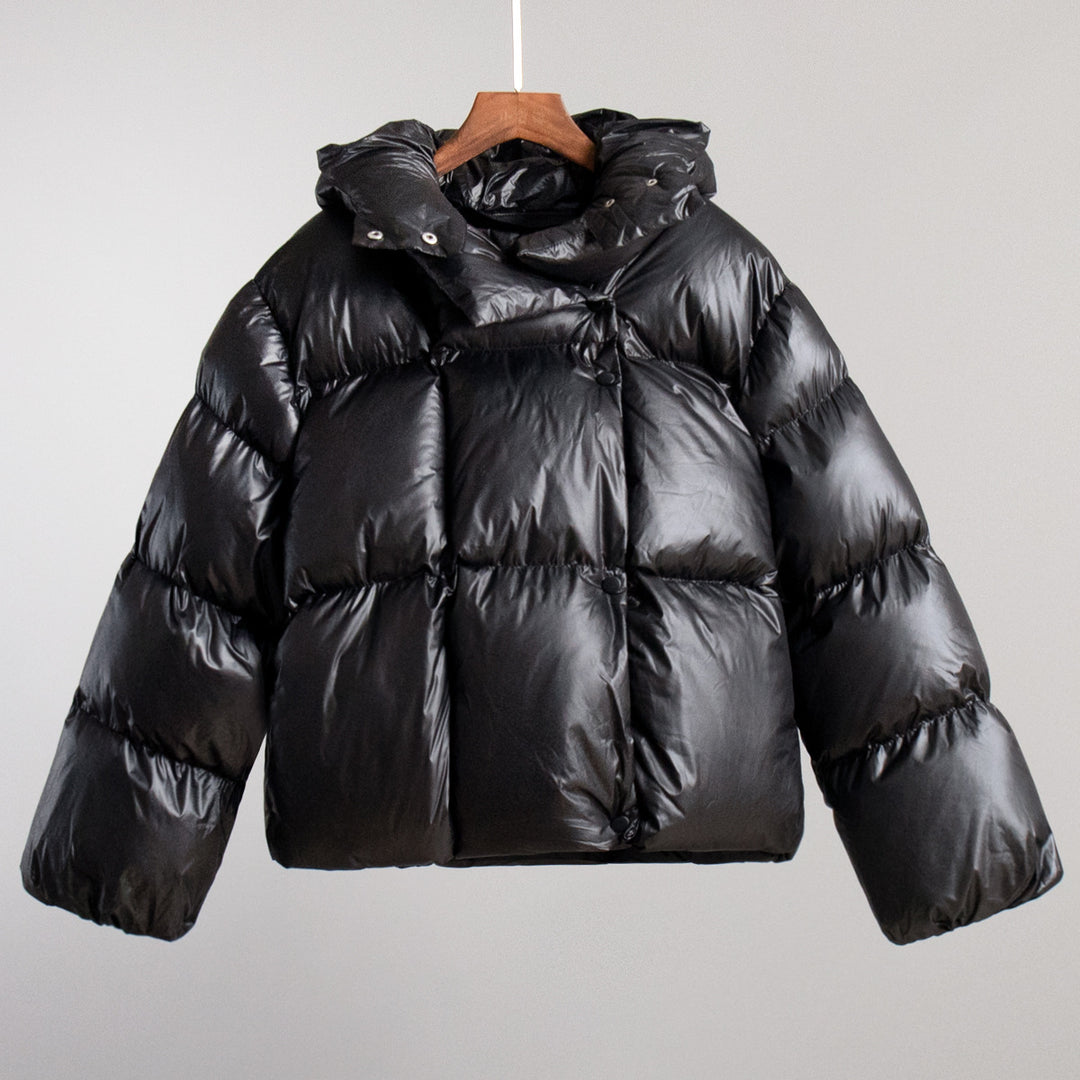 Ladies Short Hooded Down Jacket Trendy Lune London