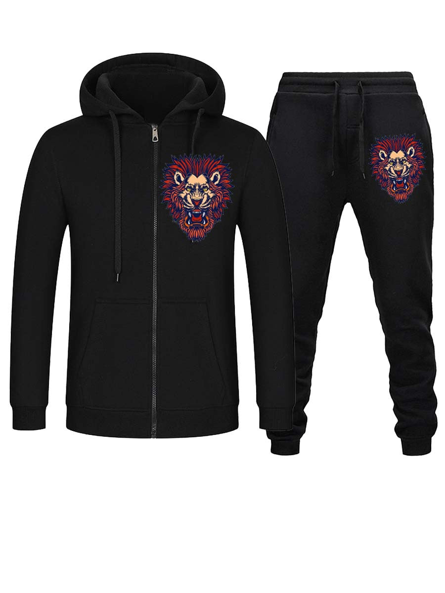 Women's sweatshirt set with an eye-catching lion head design Amarae