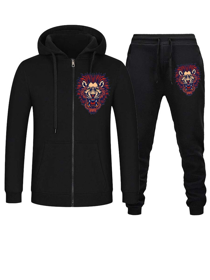 Women's sweatshirt set with an eye-catching lion head design Amarae