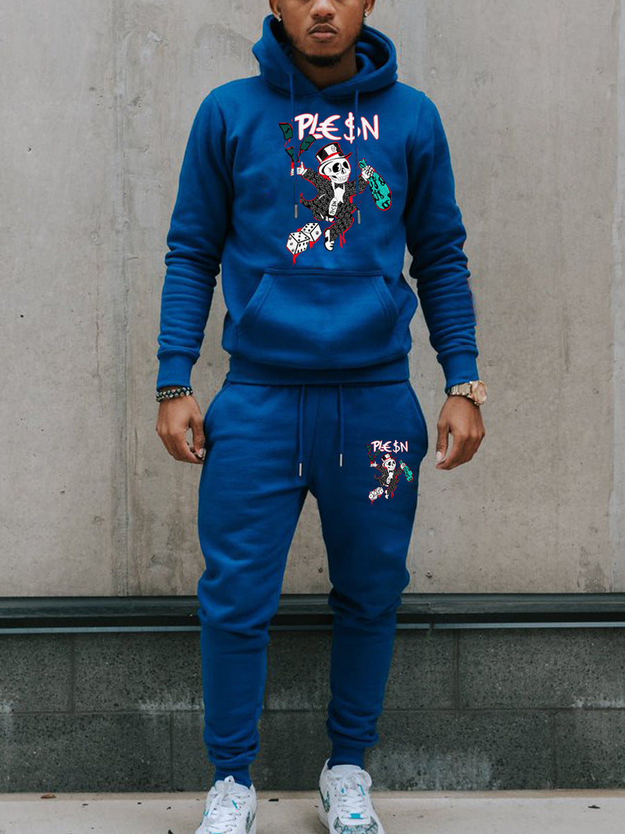 Men's jogger set with a striking graphic design and practical kangaroo pockets Amarae