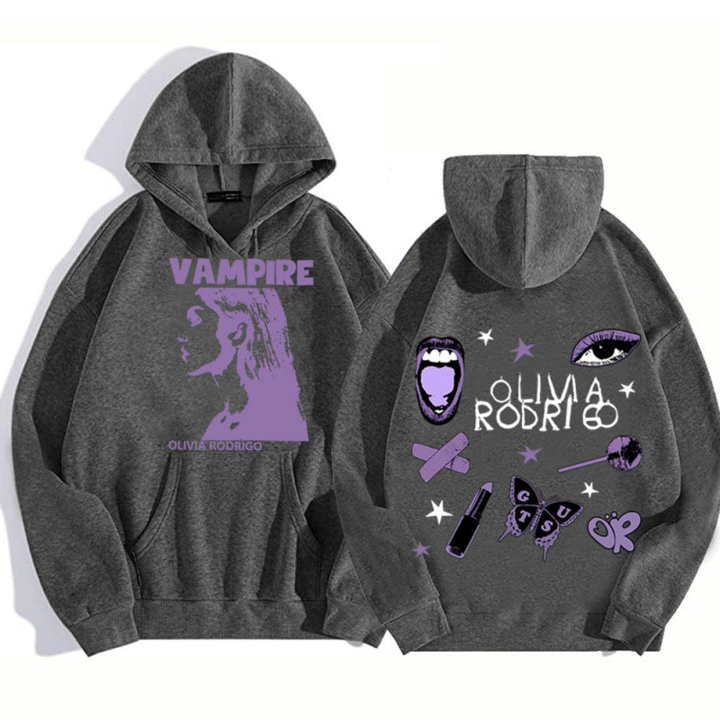 Women's hoodie with artistic vampire print and oversized fit Lune London