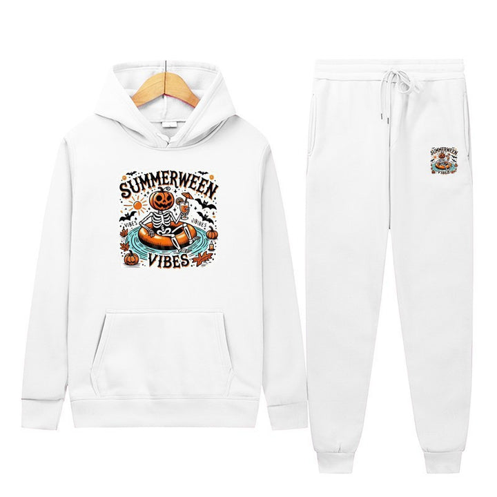 Women’s hoodie and jogging pants set with festive Halloween motif Chic & Stil