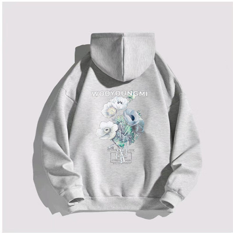 Women's hoodie with artistic floral print Chic & Stil