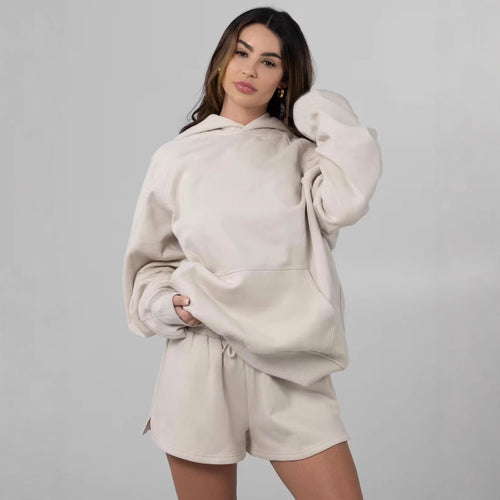 Ladies comfortable hoodie and shorts set Amarae