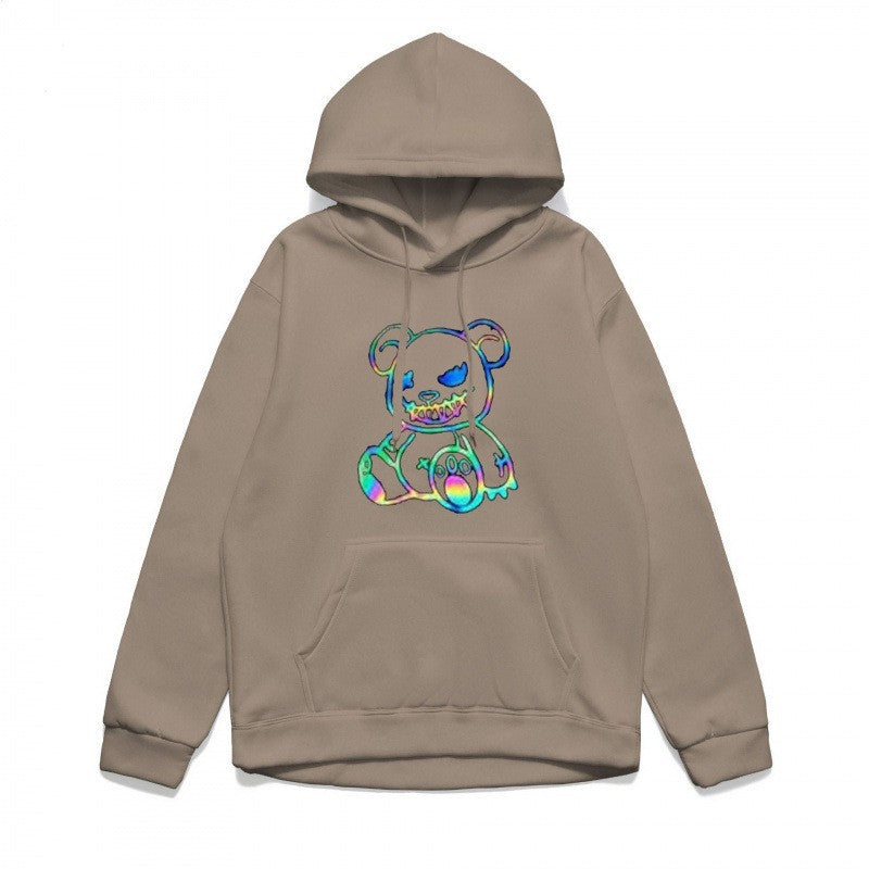 Ladies hoodie sweatshirt with cool bear motif and comfortable fit Chic & Stil
